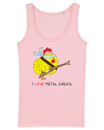 I Love Metal Chicks Cotton Pink