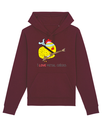 I Love Metal Chicks Burgundy