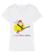 I Love Metal Chicks Tricou mânecă scurtă guler V Damă Evoker