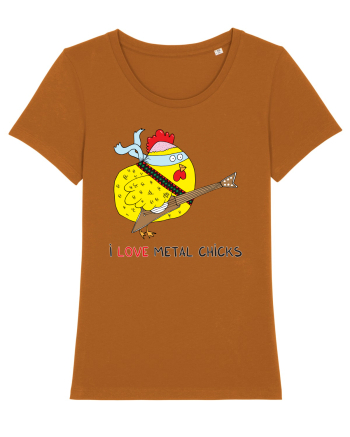 I Love Metal Chicks Roasted Orange