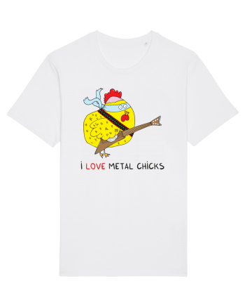 I Love Metal Chicks White