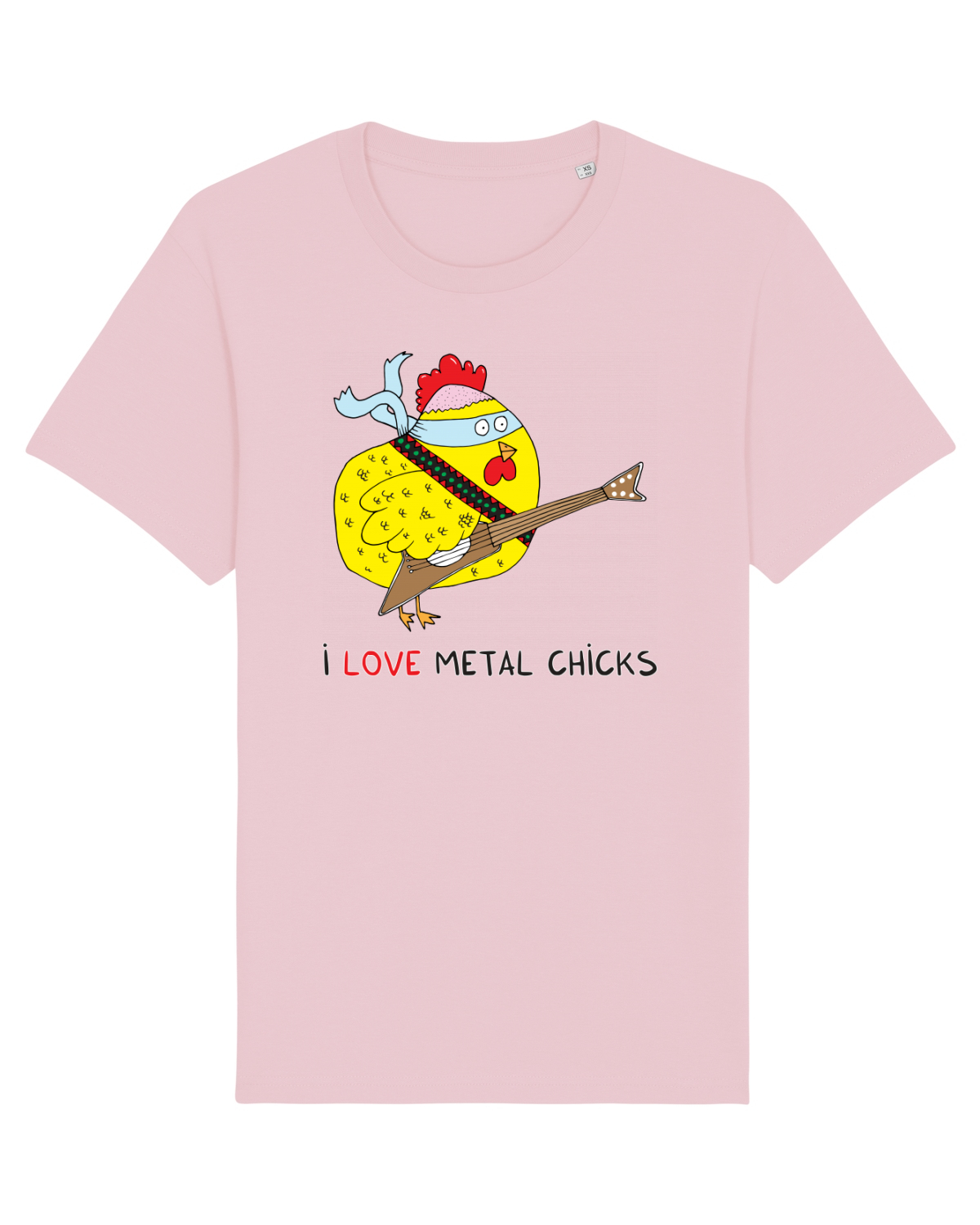 Tricou mânecă scurtă Unisex Rocker Cotton Pink