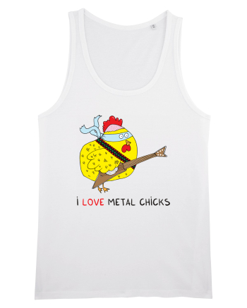 I Love Metal Chicks White