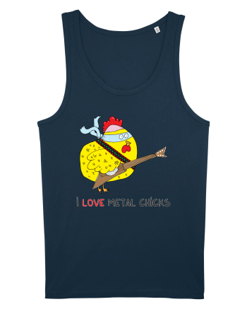 I Love Metal Chicks Navy