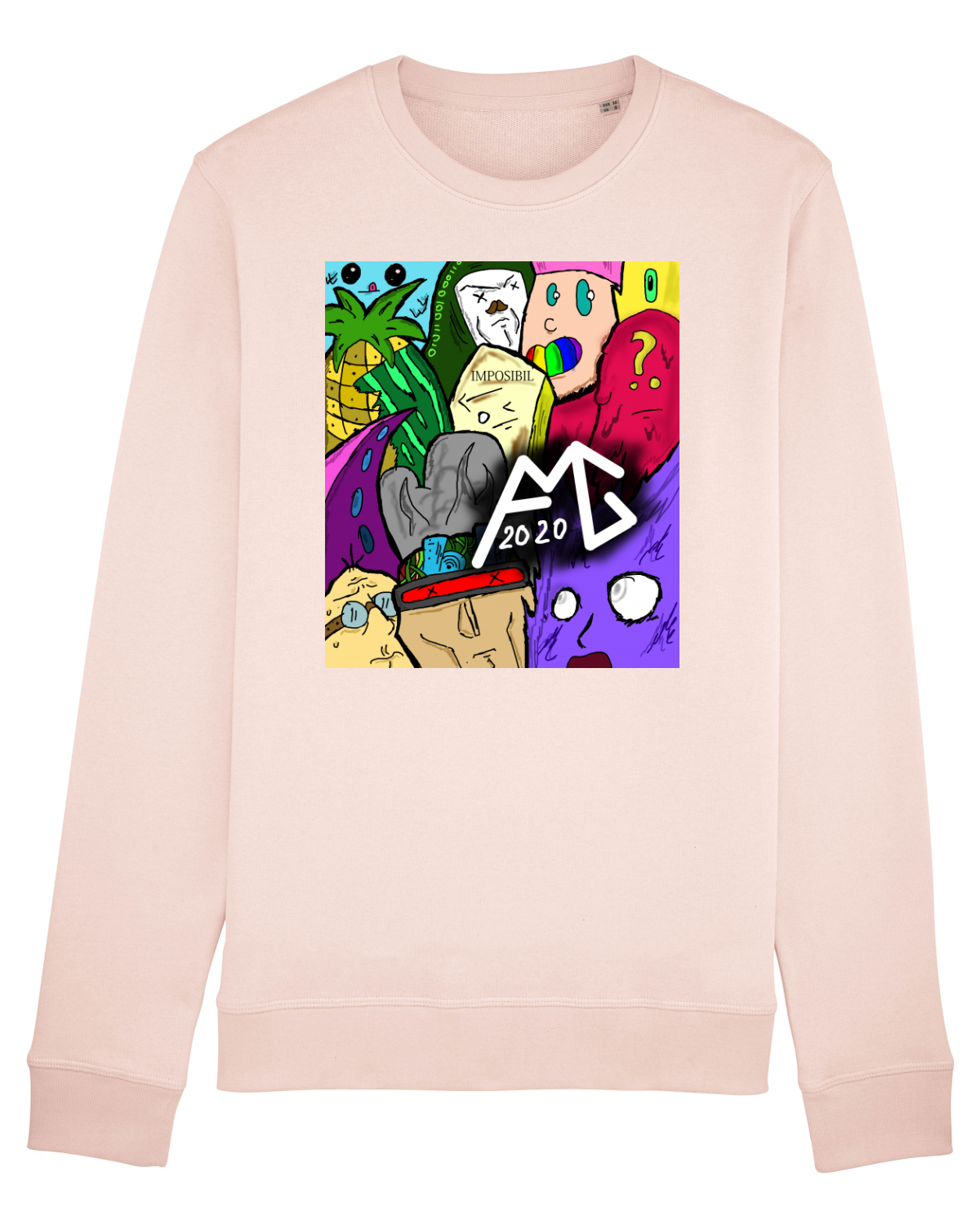 Bluză mânecă lungă Unisex Rise Candy Pink