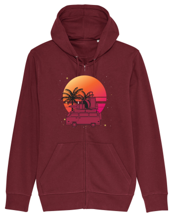 Minivan Retro cu apus de soare  Burgundy