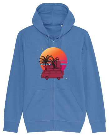 Minivan Retro cu apus de soare  Bright Blue