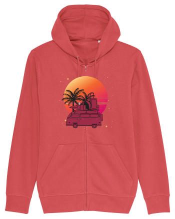 Minivan Retro cu apus de soare  Carmine Red