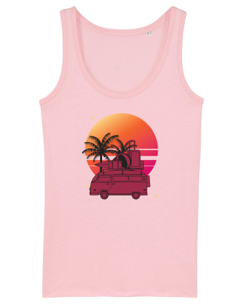 Minivan Retro cu apus de soare  Cotton Pink