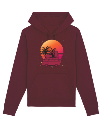 Minivan Retro cu apus de soare  Burgundy