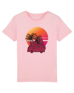 Minivan Retro cu apus de soare  Tricou mânecă scurtă  Copii Mini Creator