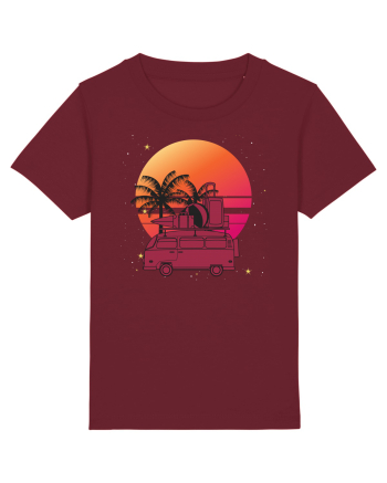 Minivan Retro cu apus de soare  Burgundy