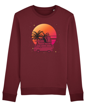 Minivan Retro cu apus de soare  Burgundy