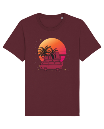 Minivan Retro cu apus de soare  Burgundy