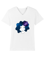 Femeie Spatiala  Tricou mânecă scurtă guler V Bărbat Presenter