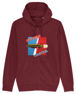 Nava Spatiala In Stil Retro Comic  Hanorac cu fermoar Unisex Connector
