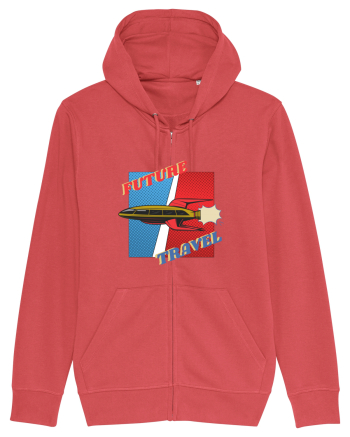 Nava Spatiala In Stil Retro Comic  Carmine Red
