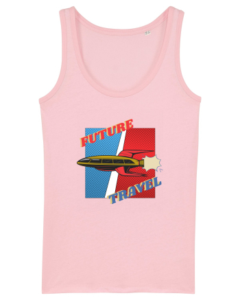 Nava Spatiala In Stil Retro Comic  Cotton Pink