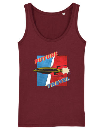 Nava Spatiala In Stil Retro Comic  Burgundy