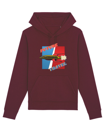 Nava Spatiala In Stil Retro Comic  Burgundy