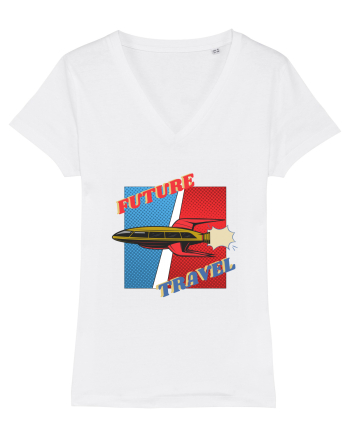 Nava Spatiala In Stil Retro Comic  White