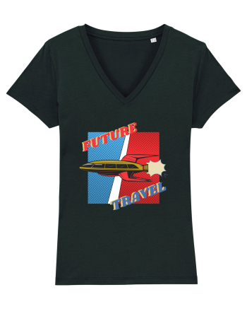 Nava Spatiala In Stil Retro Comic  Black