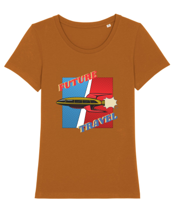 Nava Spatiala In Stil Retro Comic  Roasted Orange