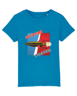 Nava Spatiala In Stil Retro Comic  Tricou mânecă scurtă  Copii Mini Creator