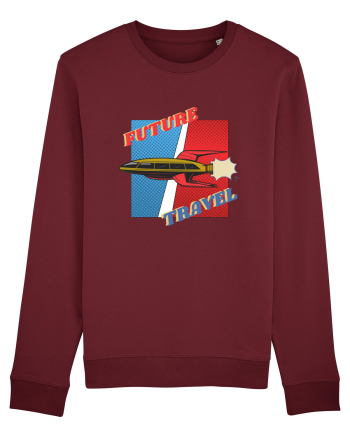 Nava Spatiala In Stil Retro Comic  Burgundy