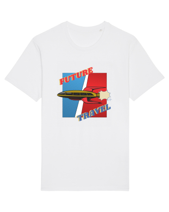 Nava Spatiala In Stil Retro Comic  White