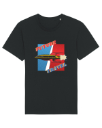 Nava Spatiala In Stil Retro Comic  Tricou mânecă scurtă Unisex Rocker