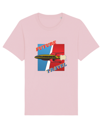 Nava Spatiala In Stil Retro Comic  Cotton Pink