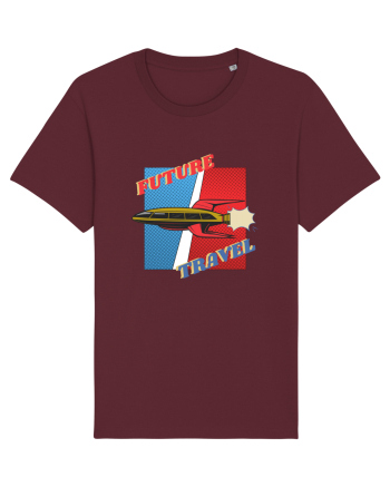 Nava Spatiala In Stil Retro Comic  Burgundy