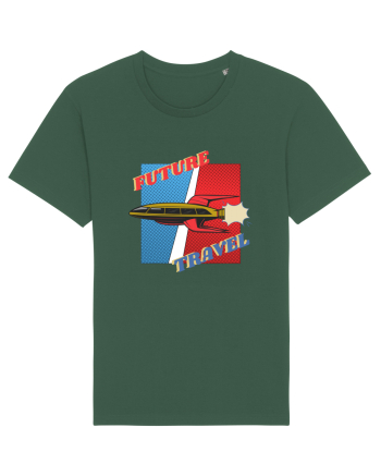 Nava Spatiala In Stil Retro Comic  Bottle Green