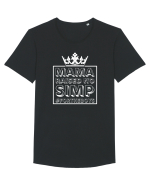 Mama Raised No Simp alb Tricou mânecă scurtă guler larg Bărbat Skater