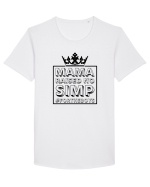 Mama Raised No Simp negru Tricou mânecă scurtă guler larg Bărbat Skater
