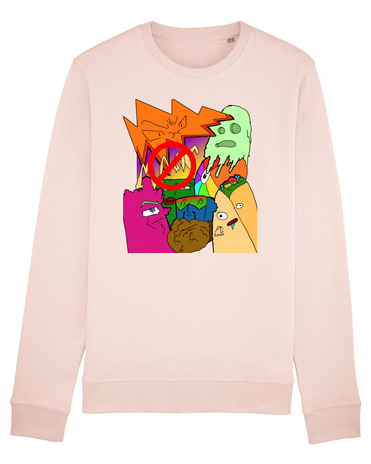 Bluză mânecă lungă Unisex Rise Candy Pink