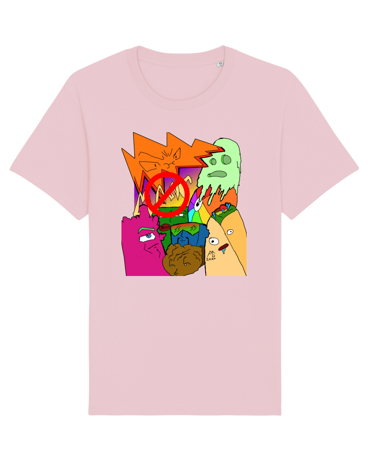 Tricou mânecă scurtă Unisex Rocker Cotton Pink
