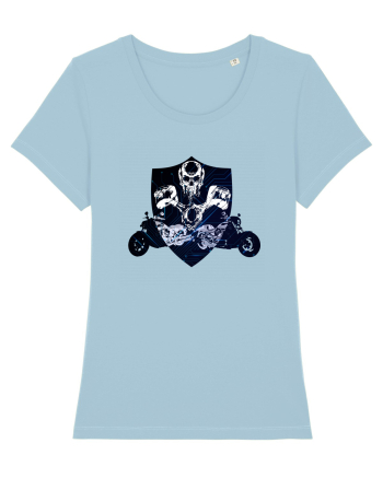 Biker emblem Sky Blue