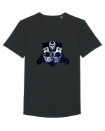 Biker emblem Tricou mânecă scurtă guler larg Bărbat Skater