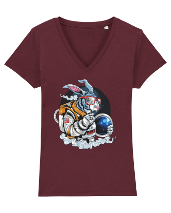 Astronaut Rabbit Burgundy