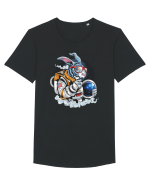 Astronaut Rabbit Tricou mânecă scurtă guler larg Bărbat Skater