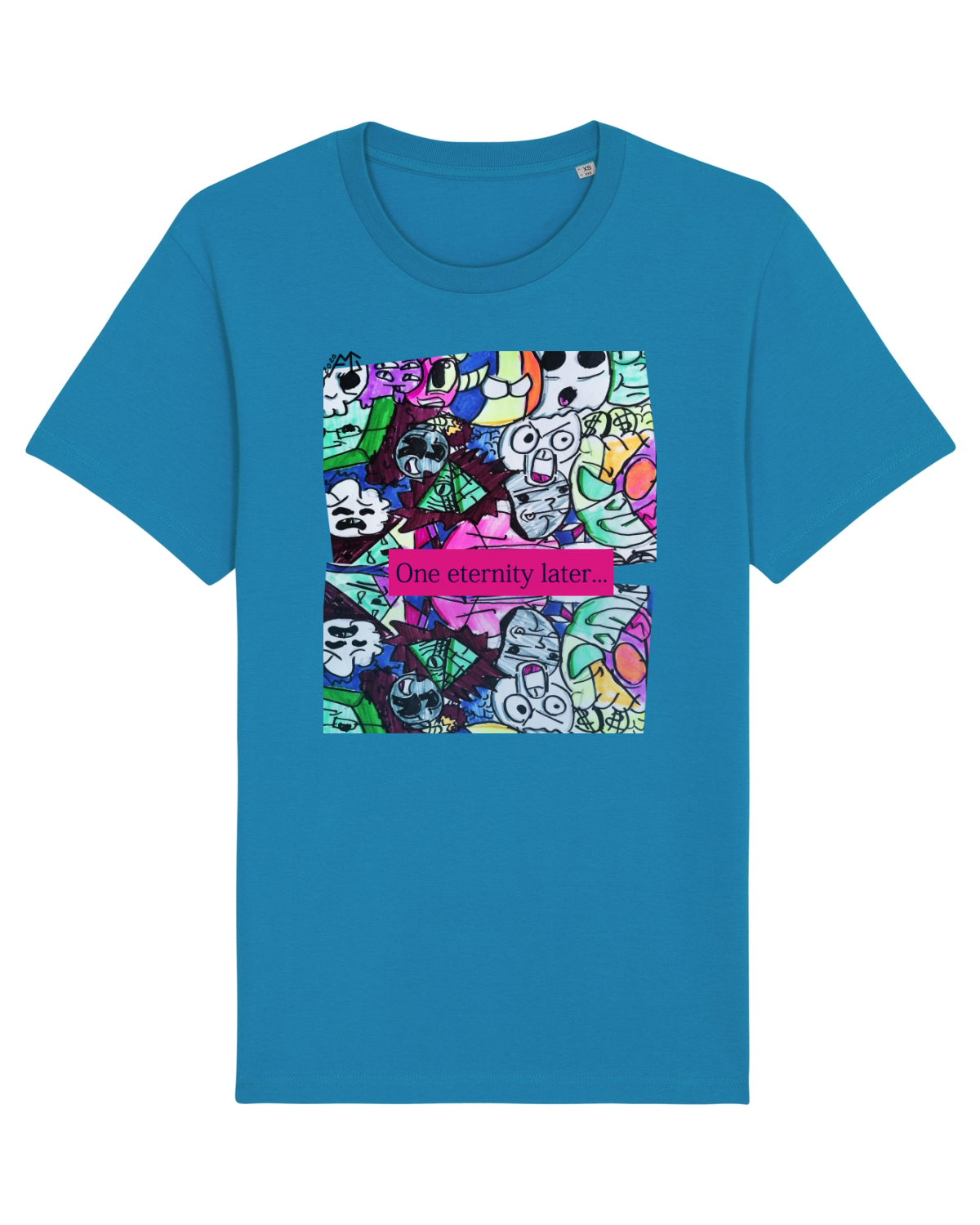 Tricou mânecă scurtă Unisex Rocker Azur