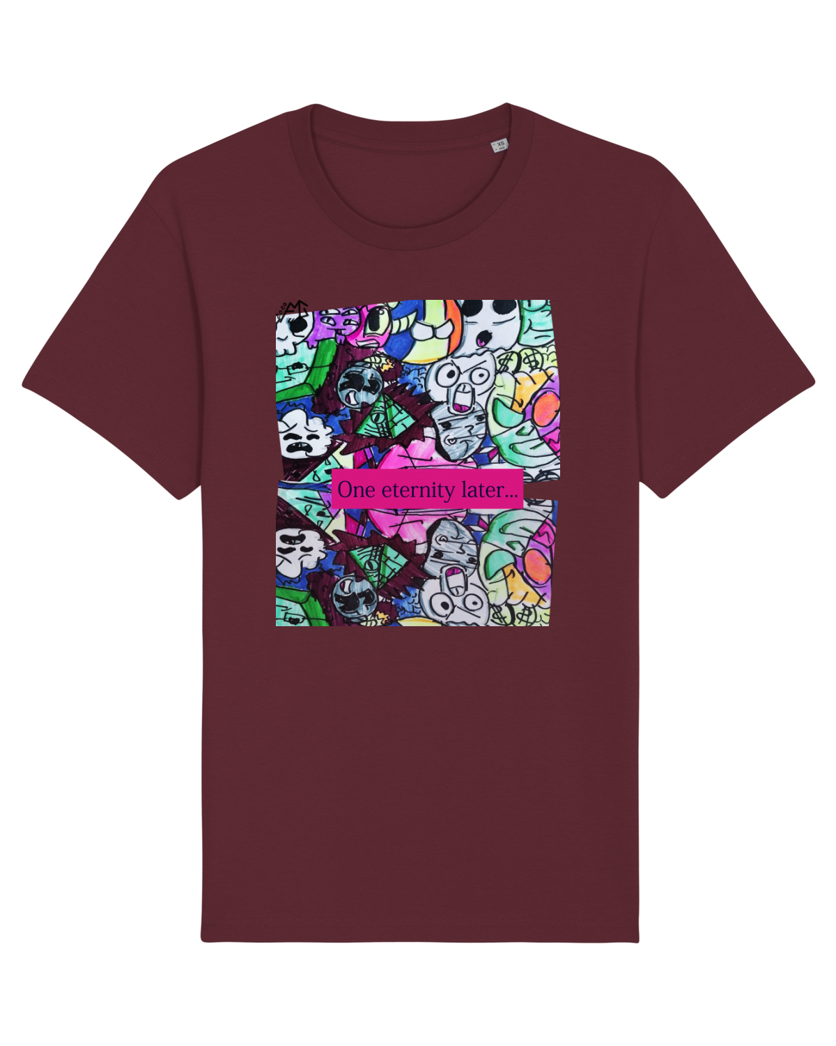 Tricou mânecă scurtă Unisex Rocker Burgundy