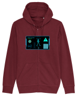 Holograma HUD Hanorac cu fermoar Unisex Connector