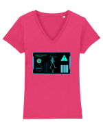 Holograma HUD Tricou mânecă scurtă guler V Damă Evoker