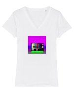 ERROR TV Tricou mânecă scurtă guler V Damă Evoker