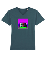 ERROR TV Tricou mânecă scurtă guler V Bărbat Presenter