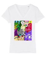 AMG xxl Tricou mânecă scurtă guler V Damă Evoker