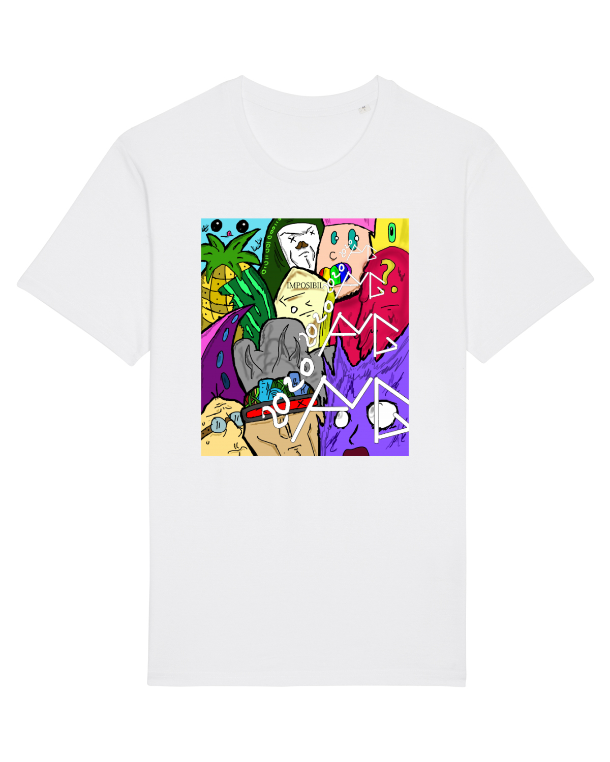 Tricou mânecă scurtă Unisex Rocker White